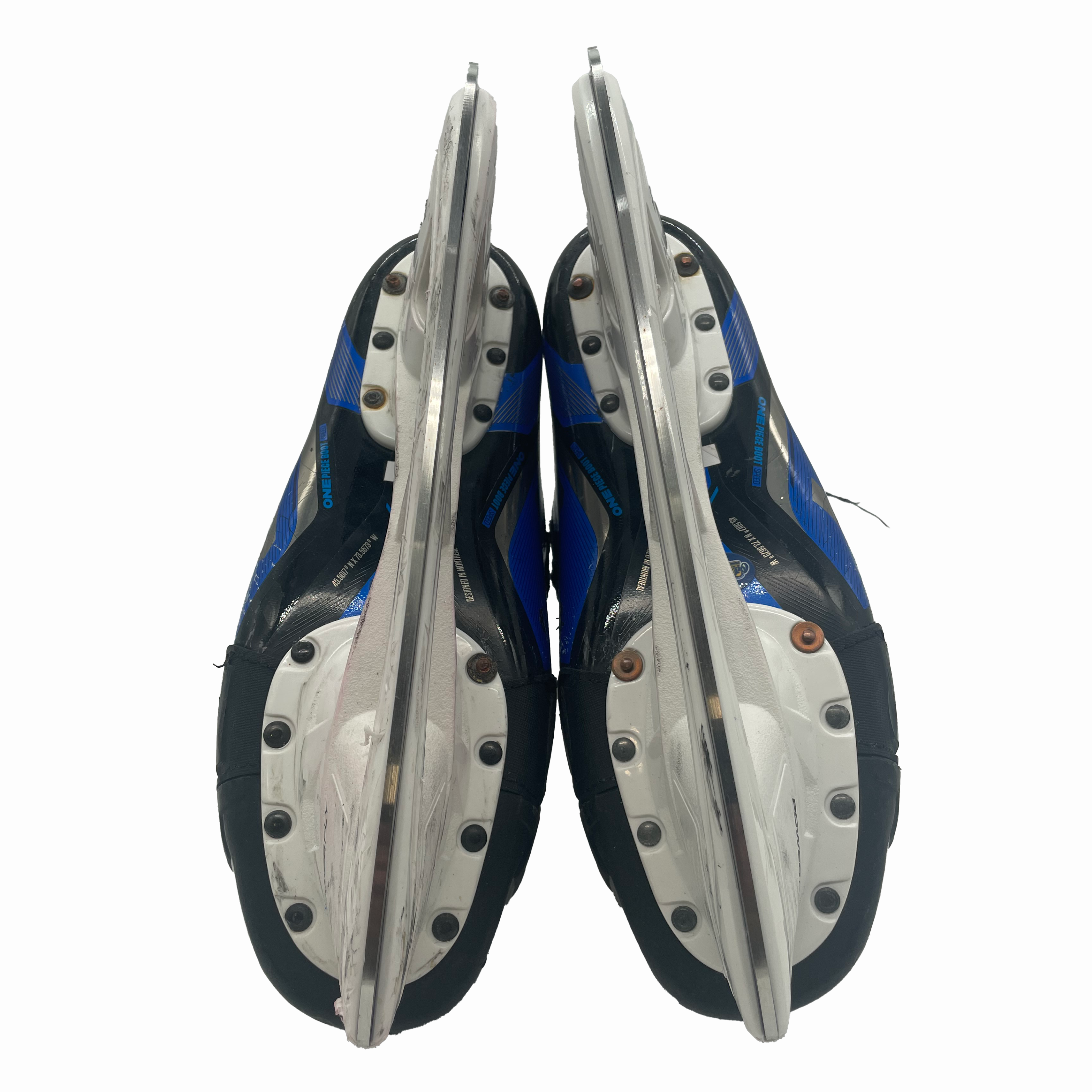 CCM Jetspeed FT6 Pro – Patins de hockey Pro Stock d'occasion – Taille 7R (bleu)